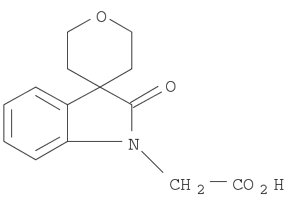 Spiro[3H-indole-3,4'-[4H]pyran]-1(2H)-acetic acid, 2',3',5',6'-tetrahydro-2-oxo-